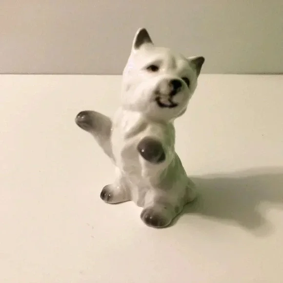 Vintage Miniature Scottish Terrier Dog Puppy Dog Figurine Bone  China Taiwan - Picture 5 of 9